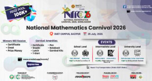 ডুয়েটে অনুষ্ঠিত হতে যাচ্ছে ‘দ্য ন্যাশনাল ম্যাথমেটিকস কার্নিভ্যাল ২০২৬