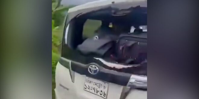 গোলাপগঞ্জে এনসিপির গাড়িবহরের হামলা, ভেঙেছে কাচ