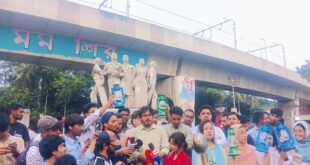গ্যাস ও বিদ্যুৎ–সংকটের প্রতিবাদে হারিকেন ও হাঁড়ি–পাতিল নিয়ে বিক্ষোভ জাতীয় ছাত্রশক্তির