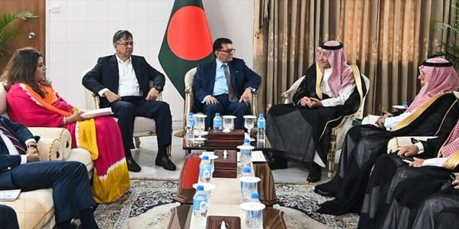 স্বরাষ্ট্র ও পররাষ্ট্রমন্ত্রীর সঙ্গে সৌদির পররাষ্ট্র উপমন্ত্রীর বৈঠক